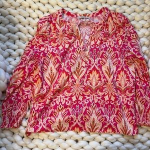 Loft Pink Paisley Blouse